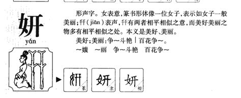 妍 意思 名字|起名字典